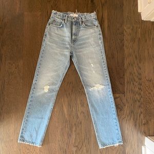 RE/DONE 70s straight - destroyed distressed indigo / size 26